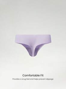GLOWMODE 2条装轻薄透气吸汗低腰无痕隐形丁字裤日常运动内裤 - 淡紫色 - 查看 4