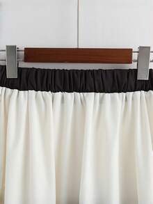 Franclia Women's High Waist Digital Print A-Line Skirt, Relaxed Casual Versatile Design 3d Flower Skirt Black And White Skirt Elegant Skirt Black And White Formal Skirt Rose Skirt - Multicolor - View 5