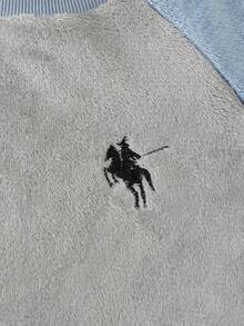 2 pièces/Set Sweat-shirt et pantalon de détente en polaire douce pour garçons adolescents, style décontracté avec manches raglan et blocs de couleurs, automne/hiver - Multicolore - Voir 8