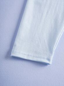 SHEIN | PAW Patrol Young Boy Cartoon Pattern Crew Neck Long Sleeve Pullover T-Shirt - Baby Blue - View 7