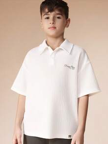 SUMWON Boys Classic Collared Polo Shirt With Casual Shorts Coordinate Set Summer Outfit Vacation - Multicolor - View 3