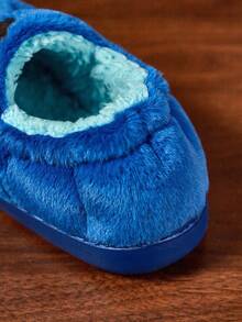 HARRY POTTER X SHEIN Cute Embroidery Cartoon Hedwig Blue Children's Boys Non-Slip Indoor Elastic Band Slippers Toddlers & Kids Soft Plush Warm House Shoes, Lightweight And Durable EVA Sole, Home Bedroom Air-Conditioned Room,Spring & Autumn & Winter - Blue - View 8