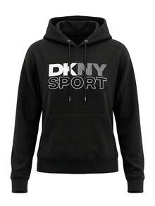 DKNY هوديي نسائي أسود - الأسود - مشاهدة 5