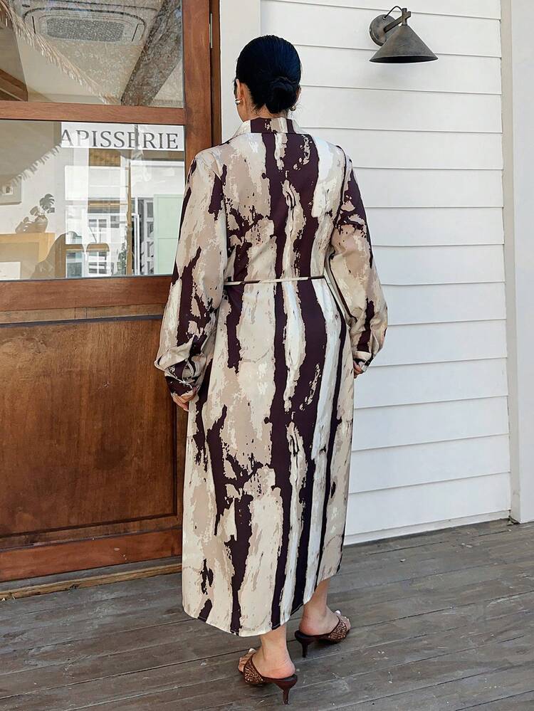 Dazy Plus Floral Print Loose Straight Long Dress, Plus Size Women Street Style Dress Sun Dresses For Women