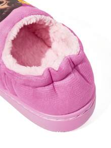 DORA | SHEIN Cute Cartoon Pink Girls Children's Grip-Enhancing Indoor Slippers Toddlers & Kids Soft Plush Warm Winter House Shoes, Lightweight And Durable EVA Sole, Home Bedroom Air-Conditioned Room Spring, Autumn And Winter Flowers - Pink - View 6