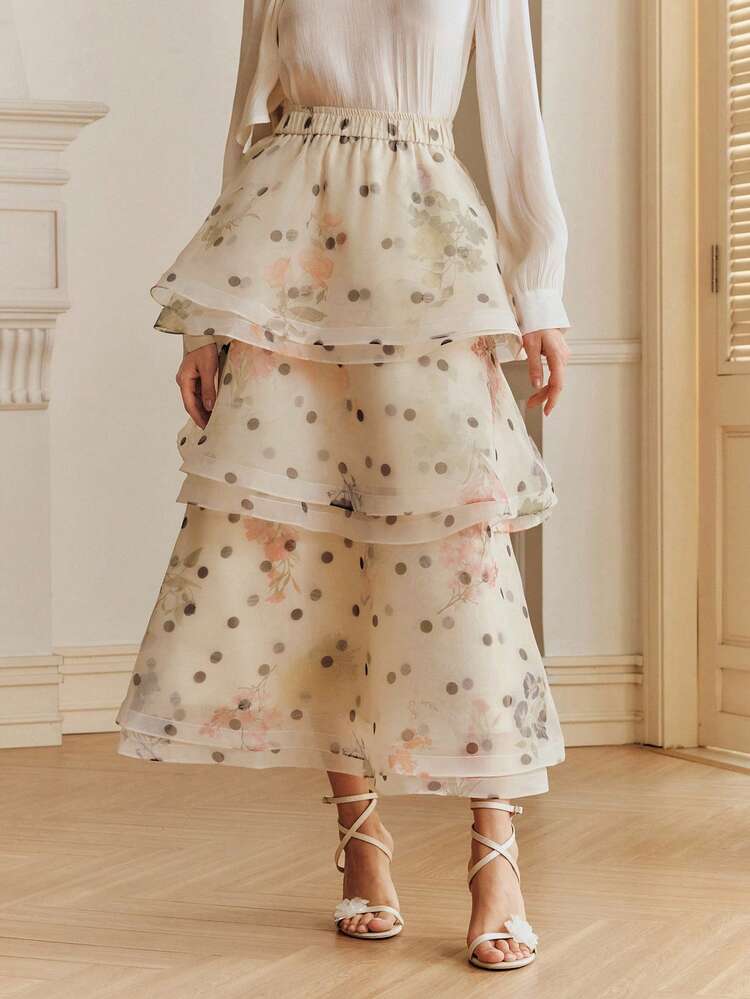 Women's New Organza Cake Skirt, Elegant Vacation Beach Skirt, Spring/Summer