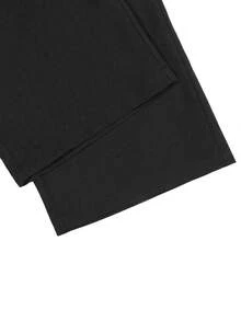 Manfinity Mode Men's Business Casual Work Commute Pants With Pockets - Black - View 7