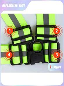 1PC Night Walking Reflective Vest Reflective Vest Traffic Reflective Clothing Reflective - Multicolor - View 9