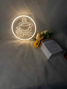 1 件装，咖啡霓虹灯招牌，暖白色霓虹灯，USB 供电，壁挂式，适用于咖啡吧、咖啡馆、茶吧、餐厅、厨房装饰 - 生日、乔迁、圣诞节的最佳礼物，易于安装。 - 暖白光 - 查看 7