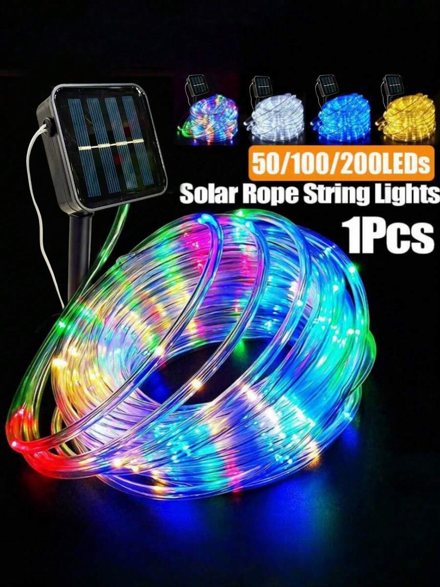 1 Đèn ống năng lượng mặt trời ngoài trời - 300/200/100/50 hạt LED, kèm tấm pin năng lượng mặt trời, 8 chế độ chiếu sáng, chống nước IPX4, thích hợp cho hồ bơi, đám cưới, Giáng sinh, sân vườn, trang trí lối đi, Halloween, trang trí ngày lễ và chiếu sáng tạo không khí, trang trí sân vườn, đèn LED dây, hoàn hảo cho hiên nhà, vườn, hàng rào, cây cối, bạt nhún, đám cưới, tiệc sinh nhật, trang trí Giáng sinh, đáp ứng 11 nhu cầu trang trí ngày lễ. - Nhiều màu - Xem 1