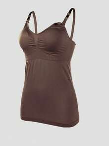 SHEIN 3pcs/Set Women's Seamless Minimalist Solid Color Maternity Bras, High-Quality, High Cost-Effective, Comfortable, Portable, Long Style - Multicolor - View 3