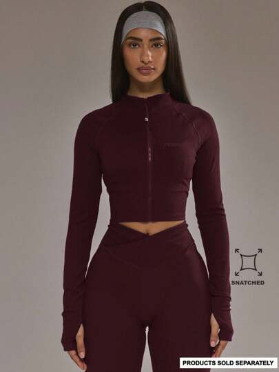 Musera Sport Chaqueta con cremallera corta BBL solo para pádel, otoño e invierno, ropa deportiva, gimnasio, entrenamiento