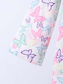 SHEIN Đầm maxi tay loe cổ chữ V in hình bướm siêu dễ thương dành cho bé gái, mang đến vẻ ngoài ngọt ngào và đáng yêu của một nàng công chúa; được làm từ chất liệu thoải mái, nhẹ nhàng chăm sóc làn da mỏng manh của bé - hoàn hảo cho cả những buổi đi chơi hàng ngày và những dịp lễ hội, dễ dàng thu hút mọi ánh nhìn! - Nhiều màu - Xem 4