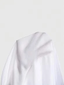 GENIUS ODE 街头风暗黑天使印花长袖T恤，宽松圆领男士图案T恤 - 白色 - 查看 6