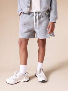 SUMWON Boys Zip Through Hoodie And Shorts Co-Ord Set Grey Casual Wear Winter Autumn Comfort - Grey - View 4