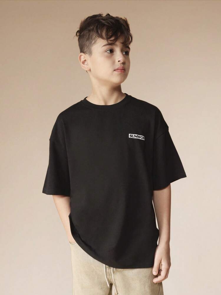 Short Sleeve Crew Neck Tee With Logo