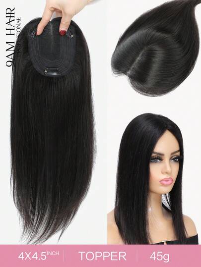 16inch Hair Toppers For Women Real Human Hair Topper Straight Hair Toppers For Women With Thinning Hair Piece