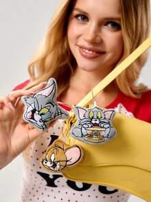 TOM & JERRY X SHEIN 1/3pc Adorable Plush Keychains, Blind Bags Packaging, Random Shipping, Three Designs In Total, Can Be Hung On Bags Or Keys, Exquisite Embroidery, Cat And Mouse Design. - Multicolor - View 10