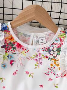 SHEIN Váy cho bé gái - trắng - Xem 8