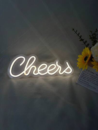 Cheers Neon Sign, LED Neon Sign For Wall Decoration, USB Powered Party Home Room Club Wedding Christmas Party Neon Bar Sign, Bachelor Party, Bar Beer Party Neon Light Decoration.