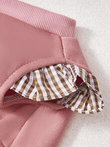 PETSIN Gilet et capuche en peluche de velours pour animaux de compagnie pour l'automne/l'hiver - Pull doux et chaud avec boucle de traction pour chiens, chats et petits animaux, à porter à l'intérieur/à l'extérieur - Rose bonbon - Voir 6