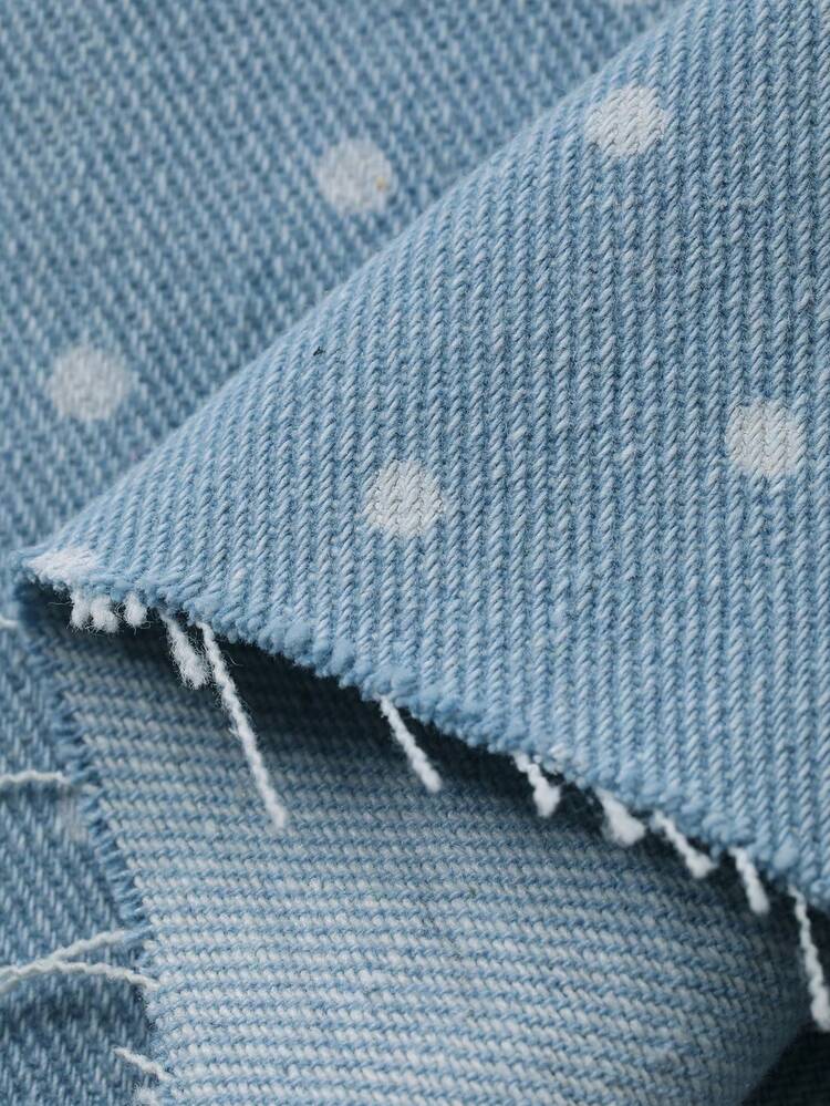 Tween Girls Polka Dot Casual Denim Shorts Summer