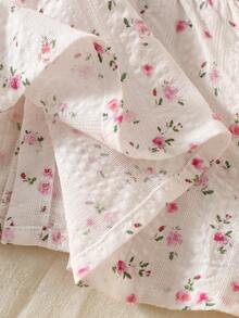 SHEIN 新生女宝宝甜美花朵领公主裙，秋季 - 彩色 - 查看 6