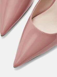 CUCCOO CURVES Women's Fashionable Elegant Pointed Toe Wide Fit High Heels For Christmas - Naked powder - View 4