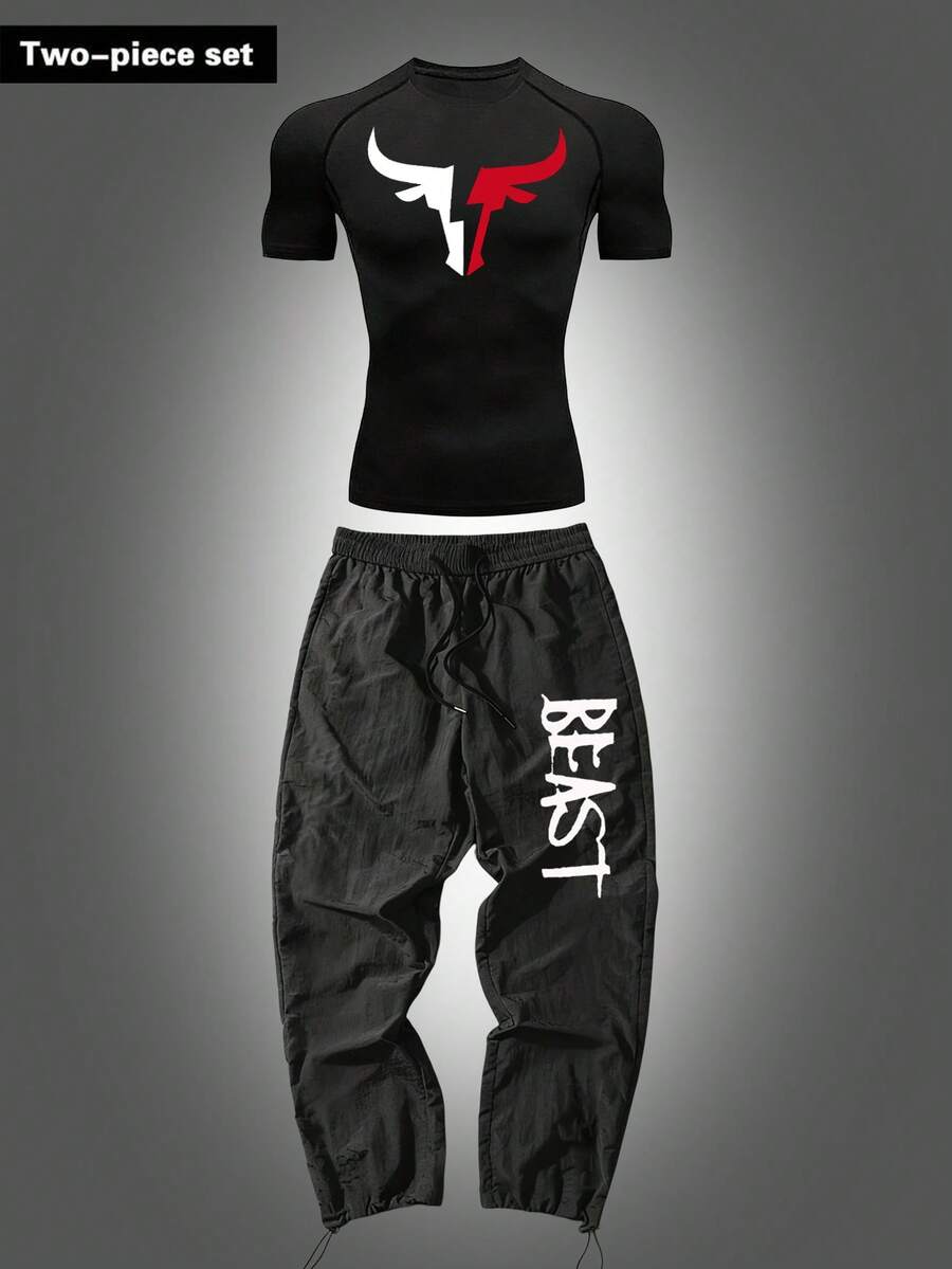 Manfinity Sport Corelite Men Sports Sets - Black - View 1