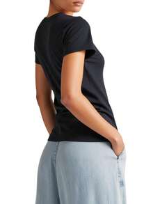 DKNY Women's Skin-Friendly Stretchy Soft Gym Home Travel Black DP5T1250-KOU - Black - View 2