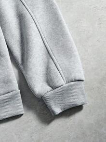 PAVTROS Men's Casual Double-Hooded Patchwork Hoodie,Streetwear,Baggy,Graphic,Matching,Friends,I Love My Boyfriend,Street Style,Couples,Structural Design, Embroidered Pattern,Double Hat - Light Grey - View 5