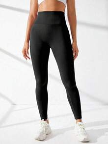 Velisys 女士纯色简约休闲运动紧身裤 - 彩色 - 查看 4