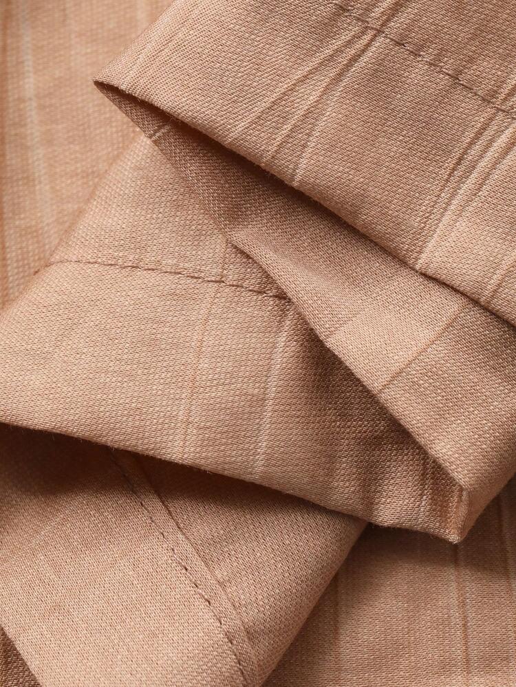 Women's Ruffle Trim Sleeveless Top And Elastic Waist Wide Leg Pants Vacation Style Casual Two-Piece Set