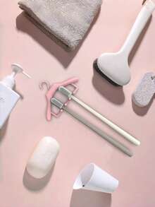 Joivida Creative Mini Hanger-Shaped Toothbrush Holder Wall-Mounted Drill-Free Toothbrush Storage Rack For Couples Bathroom Vanity Toothpaste And Toothbrush Organizer Space-Saving Home Storage Tool - Multicolor - View 10