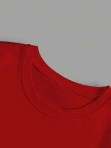 Manfinity Homme Men's Mustang Print Round Neck Short Sleeve Casual T-Shirt - Red - View 3