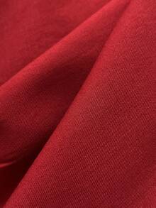 Elamini Romantic French Style Red Vacation Dress, Sleeveless, Waist Cinched, Slimming, Elegant Retro Square Neck Party Mini Dress, Spring/Summer - Burgundy - View 3