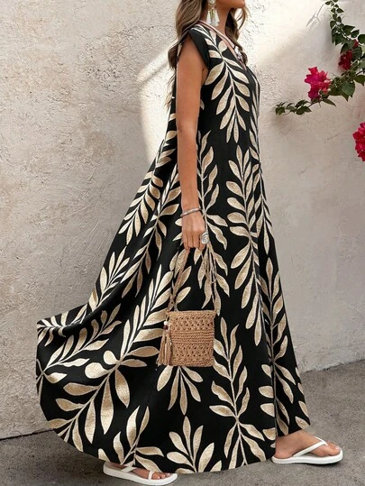 SHEIN Elenzya فستان نسائي طويل بطراز رجعي للخريف