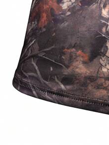 Acti Log Áo thun nam tay raglan cổ tròn tay dài, kiểu dáng thường ngày, thoải mái, thoáng khí, thích hợp cho thể thao. - màu nâu - Xem 4