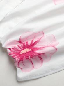 SHEIN Tween Girl Fitted Casual Floral Print Camisole - Multicolor - View 3