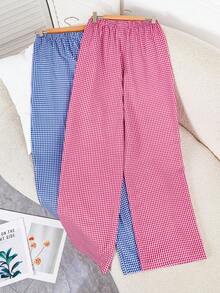 Dream Adore 2件套女士贴布字母印花宽松睡裤套装 - 彩色 - 查看 2