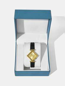 MOTF 金色菱形金珠美甲女士手表 - 黑色 - 查看 10