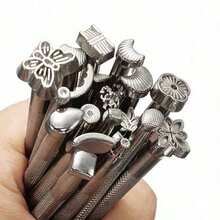 20pcs DIY Leather Craft Tool Set, Leather Stamping Tools, Punch Pliers, Leather Carving Embossing Punch - Multicolor - View 9