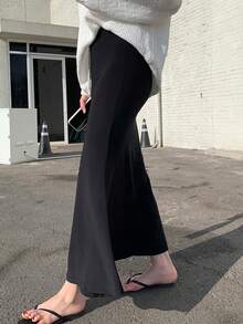 DAZY 优雅法式高腰显瘦鱼尾裙（女款） - 黑色 - 查看 6