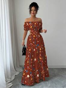 Elenzga Rochie lungă elegantă cu bretele spaghete, fără spate, pentru femei, mărime standard - Burgundia - Vizualizare 6