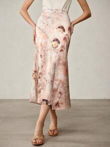 MOTF PREMIUM FALDA A-LINE ELEGANTE Y CÓMODA PARA MUJER - Rosa - Ver 4