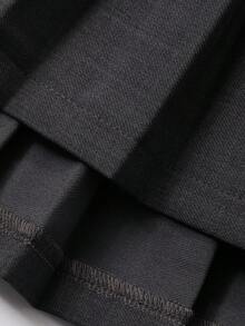 Dazy Kids Tween Girls' Casual Pleated Mini Skirt, Daily Wear & School Style, Summer - Grey - View 6