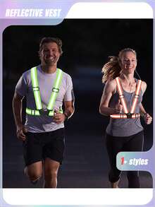 1PC Night Walking Reflective Vest Reflective Vest Traffic Reflective Clothing Reflective - Multicolor - View 5