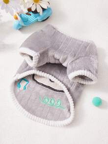 PETSIN Gilet e felpa con cappuccio in velluto morbido e caldo per animali domestici, adatto per cani, gatti e piccoli animali, da indossare sia in casa che all'aperto, con fibbia di trazione, per l'autunno/inverno - Multicolore - Visualizzare 13