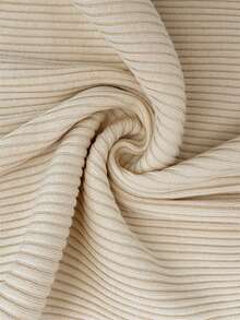 Elenzga Stylish Sleeveless Knit Sweater Top, Asymmetric Hem Design, Fitted Waist, Versatile & Fashionable - Apricot - View 7