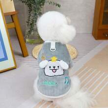 PETSIN Gilet e felpa con cappuccio in velluto morbido e caldo per animali domestici, adatto per cani, gatti e piccoli animali, da indossare sia in casa che all'aperto, con fibbia di trazione, per l'autunno/inverno - Multicolore - Visualizzare 30